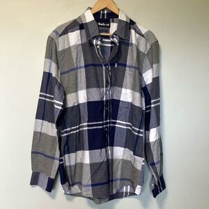 Barbour brothwell Navy and Gray Checkered Shirt